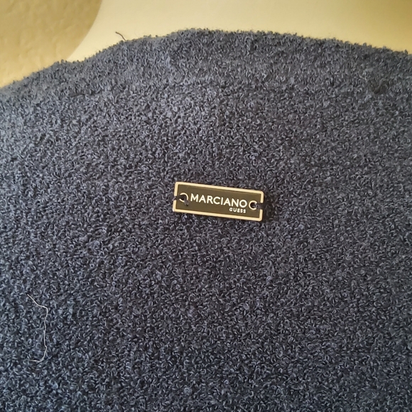 Marciano Striped Pullover Sweater Size L Blue White New - Picture 10 of 10